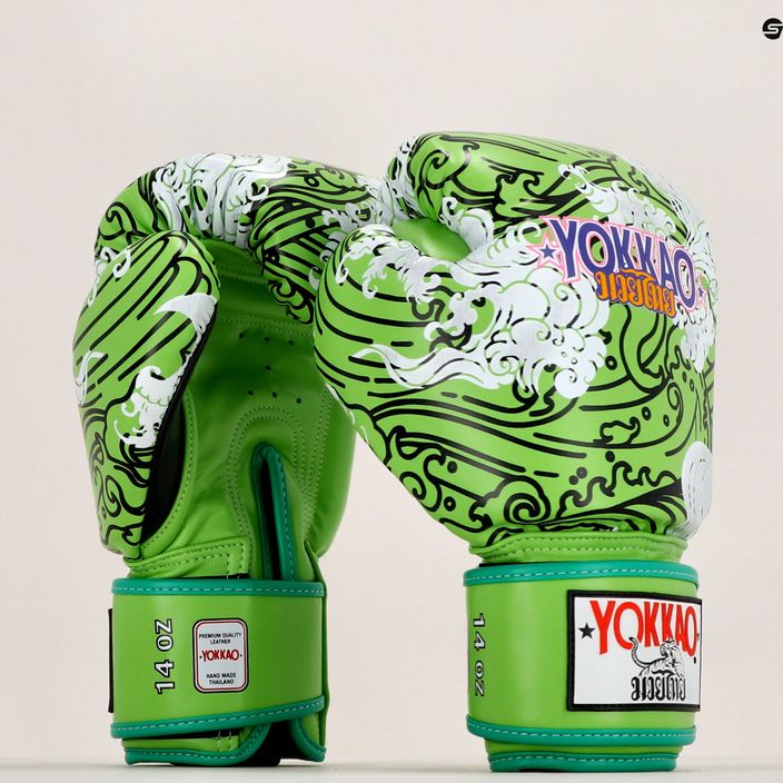 YOKKAO Хавайски зелени боксови ръкавици FYGL-71-20 6