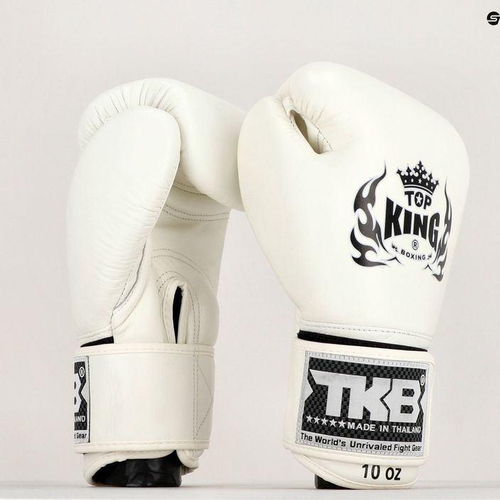 Top King Muay Thai Ultimate боксови ръкавици бели TKBGUV-WH 7