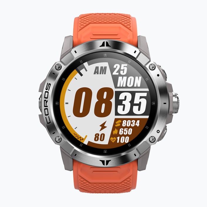 Часовник COROS Vertix 2 сребристо-оранжев WVTX2-SVR 2