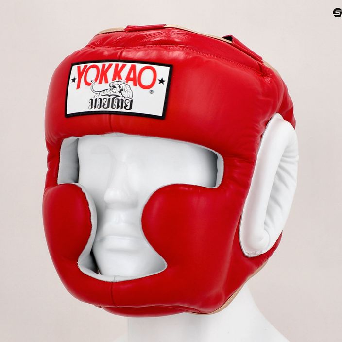 YOKKAO Тренировъчна защита на главата бойна спортна каска червена HYGL-1-2 12
