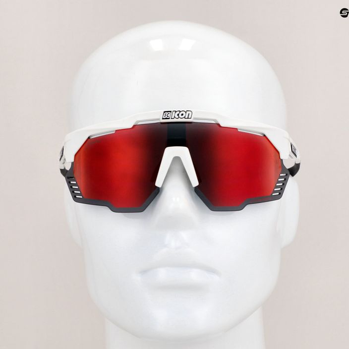 SCICON Aeroshade Kunken white gloss/scnpp multimirror red очила за колоездене EY31060800 9