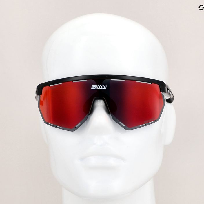 SCICON Aerowing черни гланцови/scnpp многоогледални червени очила за колоездене EY26060201 9