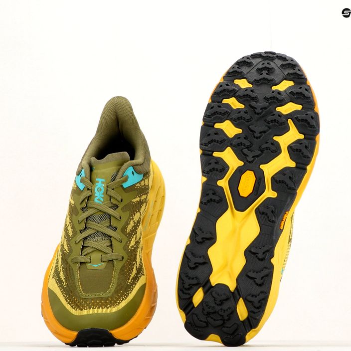 Мъжки обувки за бягане HOKA Speedgoat 5 зеленожълти 1123157-APFR 12