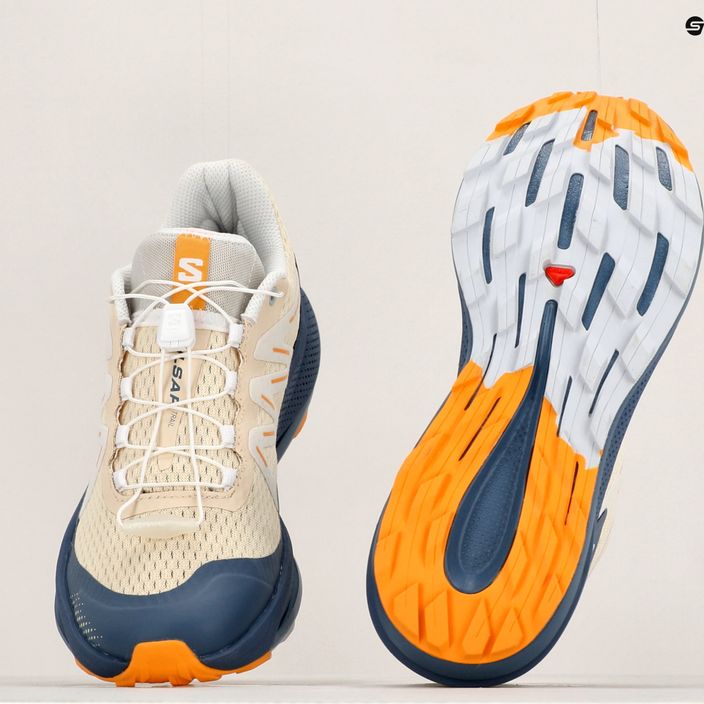 Дамски обувки за бягане Salomon Pulsar Trail бежово-сив L47210600 14