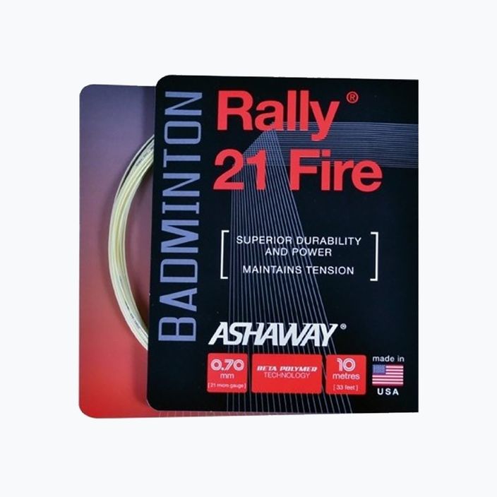 Струна за бадминтон ASHAWAY Rally 21 - комплект бежов