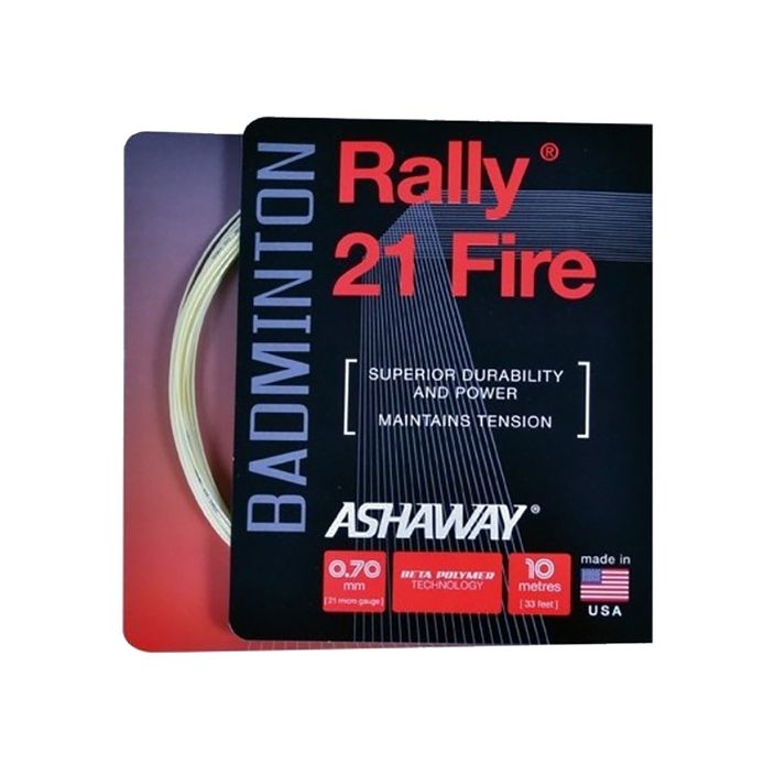 Струна за бадминтон ASHAWAY Rally 21 - комплект бежов 2