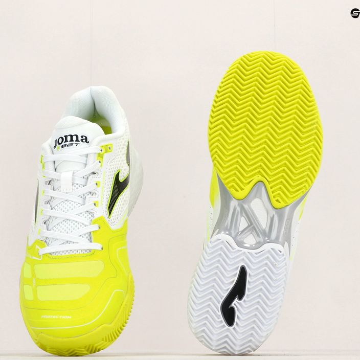 Joma T.Set мъжки обувки за тенис в бяло и жълто TSETW2209P 17