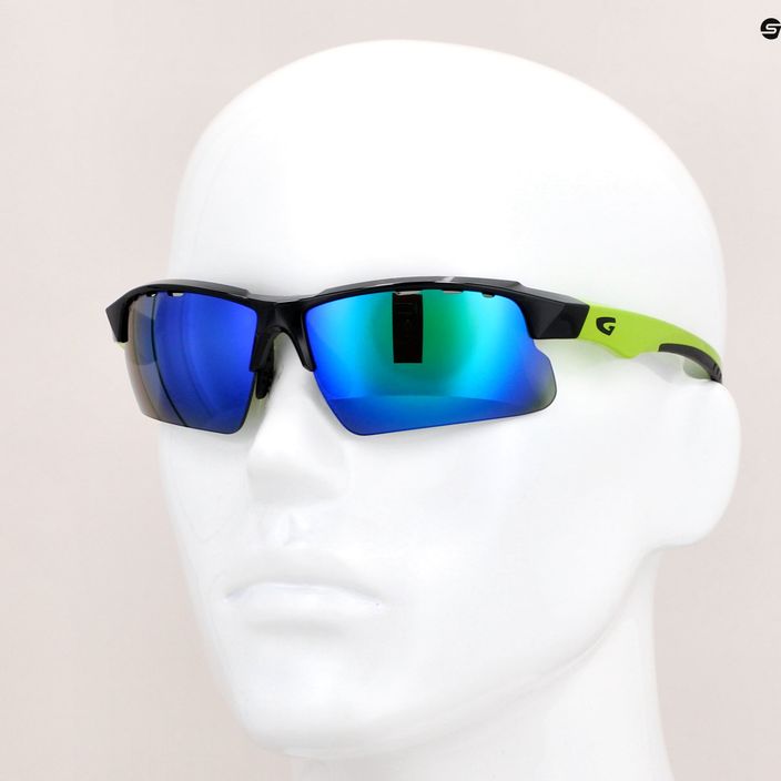 Очила за колоездене GOG Faun черни / зелени / полихромно зелени E579-3 9