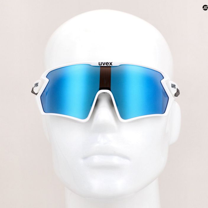 UVEX Sportstyle 231 2.0 бели матови/огледално сини очила за колоездене 53/3/026/8806 11