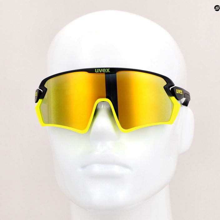 UVEX Sportstyle 231 2.0 черно-жълти матови/огледално жълти очила за колоездене 53/3/026/2616 11