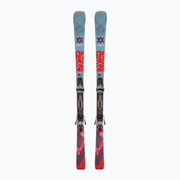 Völkl Deacon 72 + RMotion3 12 GW ски за спускане светло синьо/червено/перлено червено