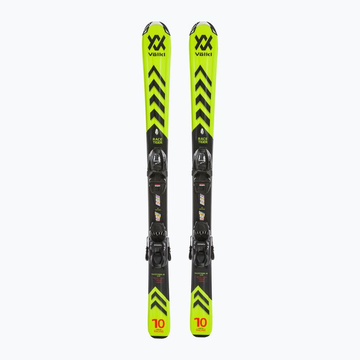 Детски ски за спускане Völkl Racetiger Junior Yellow + 4.5 VMotion Jr yellow/black