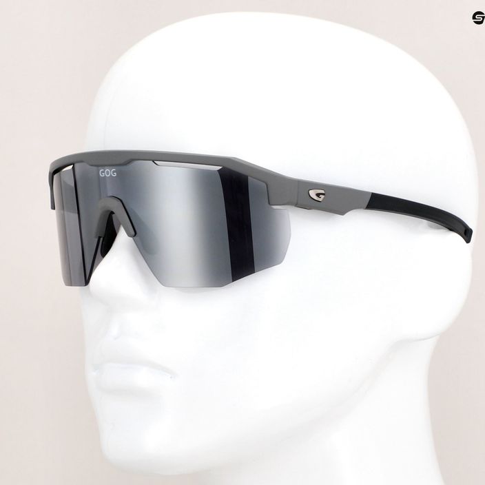 Очила за колоездене GOG Argo матово сиво / черно / сребърно огледало E506-1 13
