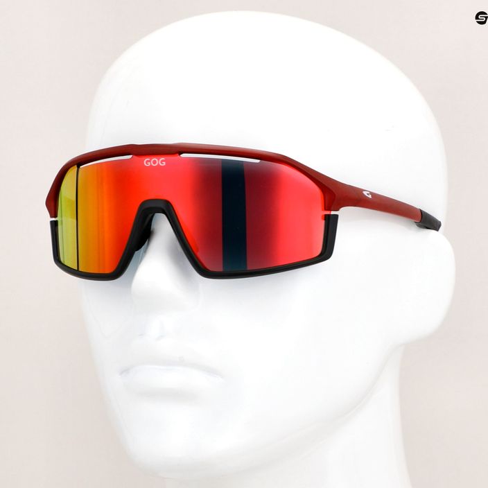 Очила за колоездене GOG Odyss матово бордо / черно / полихромно червено E605-4 7