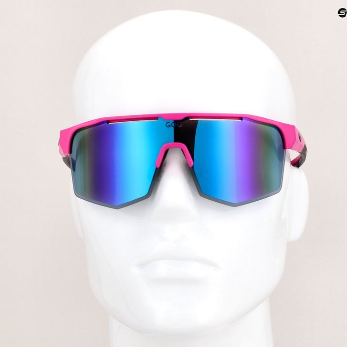 Очила за колоездене GOG Athena matt neon pink / black / polychromatic white-blue E508-3 9