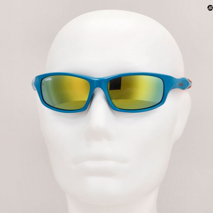 UVEX детски слънчеви очила Sportstyle синьо оранжево/огледално розово 507 53/3/866/4316 11