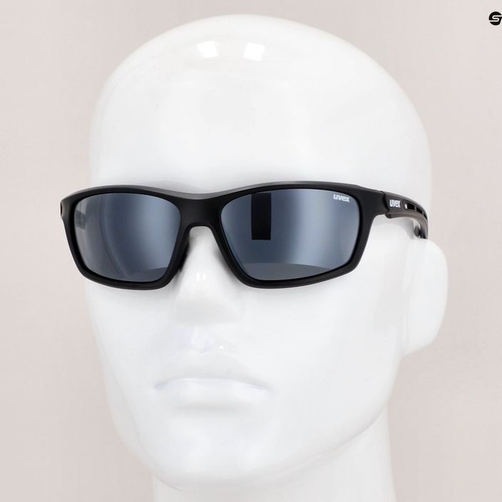 UVEX Sportstyle 229 черна матова/светлоогледална сребърна слънчеви очила 53/2/068/2216 10