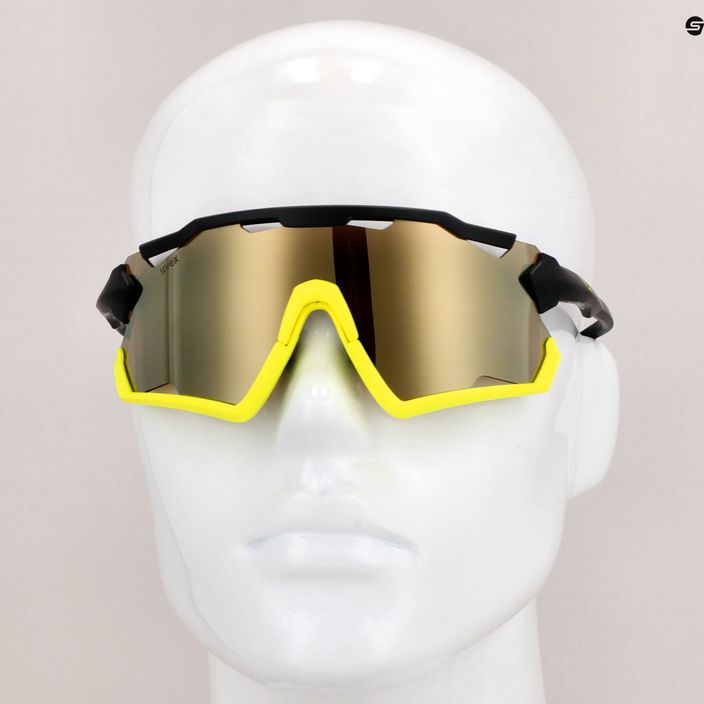 UVEX Sportstyle 228 черно-жълти матови/огледално жълти очила за колоездене 53/2/067/2616 11