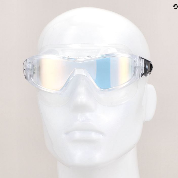 Aquasphere Vista Pro прозрачна/черна/огледална преливаща се маска за плуване MS5040001LMI 11
