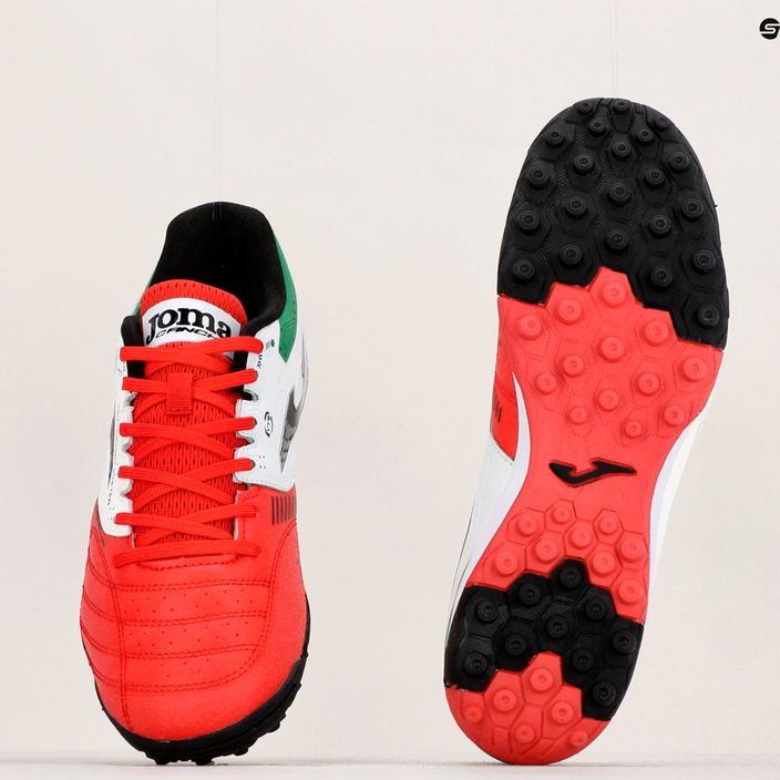 Мъжки футболни обувки Joma Cancha TF червено/бяло/зелено 11