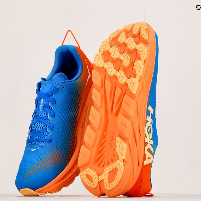 Мъжки обувки за бягане HOKA Rincon 3 синьо-оранжеви 1119395-CSVO 11