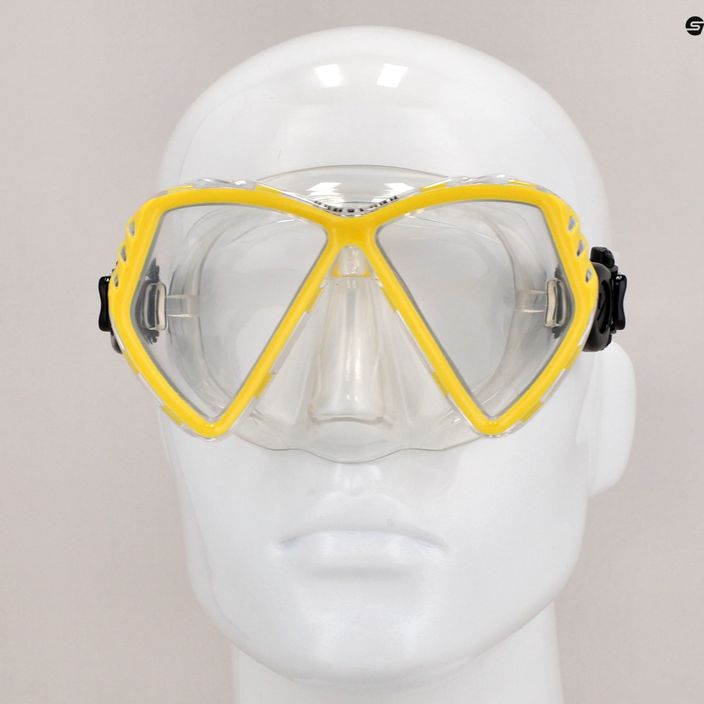 Aqualung Cub прозрачна/жълта младежка маска за гмуркане MS5530007 8