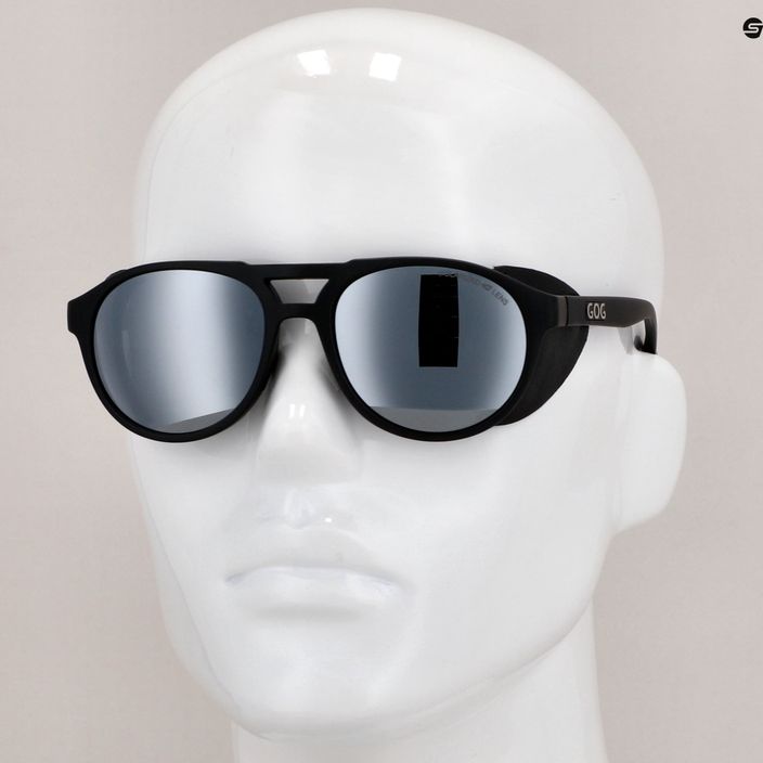Слънчеви очила GOG Nanga матово черно / сребърно огледало E410-1P 10