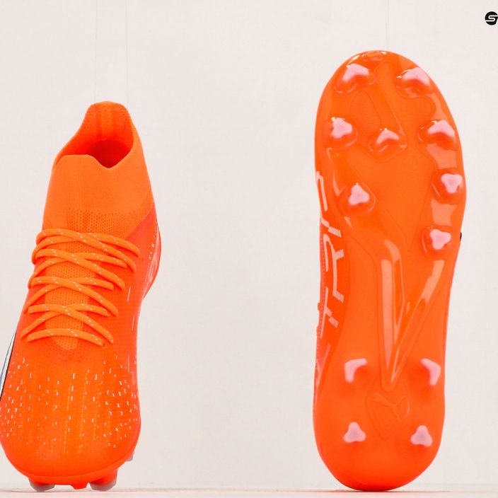 Детски футболни обувки PUMA Ultra Pro FG/AG Jr ultra orange/puma white/blue glimmer 12
