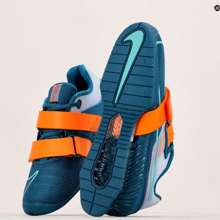 Nike Romaleos 4 сини/оранжеви обувки за вдигане на тежести 12
