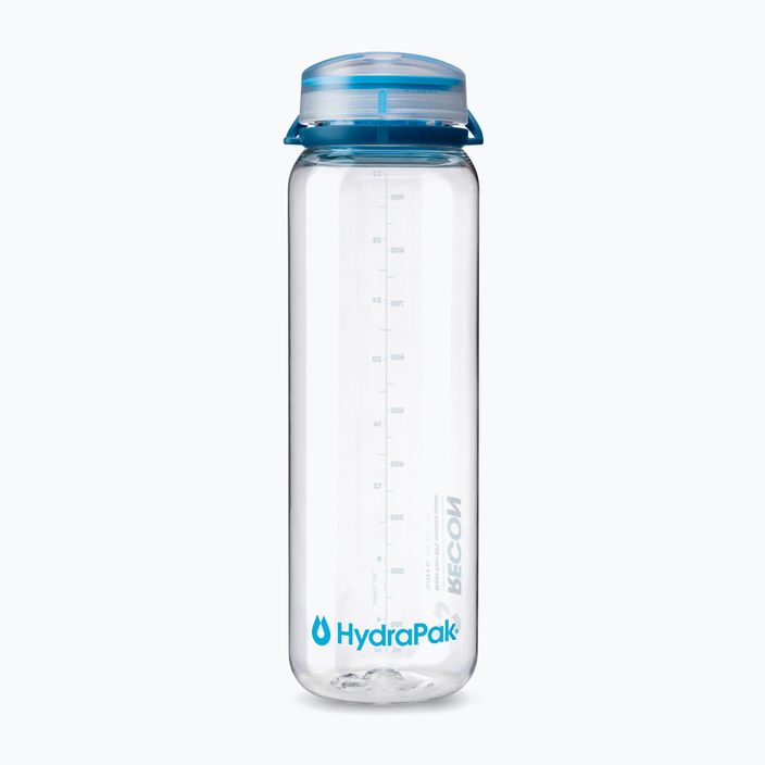 Туристическа бутилка HydraPak Recon 1 l clear/navy cyan