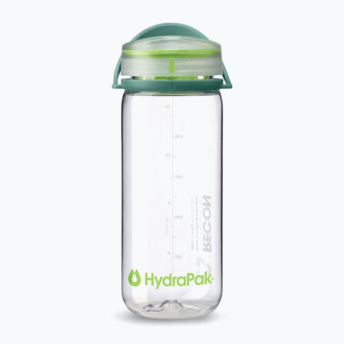 Бутилка за пътуване HydraPak Recon 500 ml прозрачна/зелена лайм