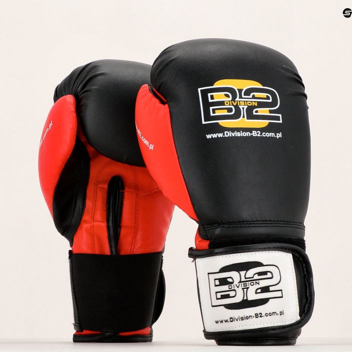 Боксови ръкавици Division B-2 черни/червени DIV-TG01 7