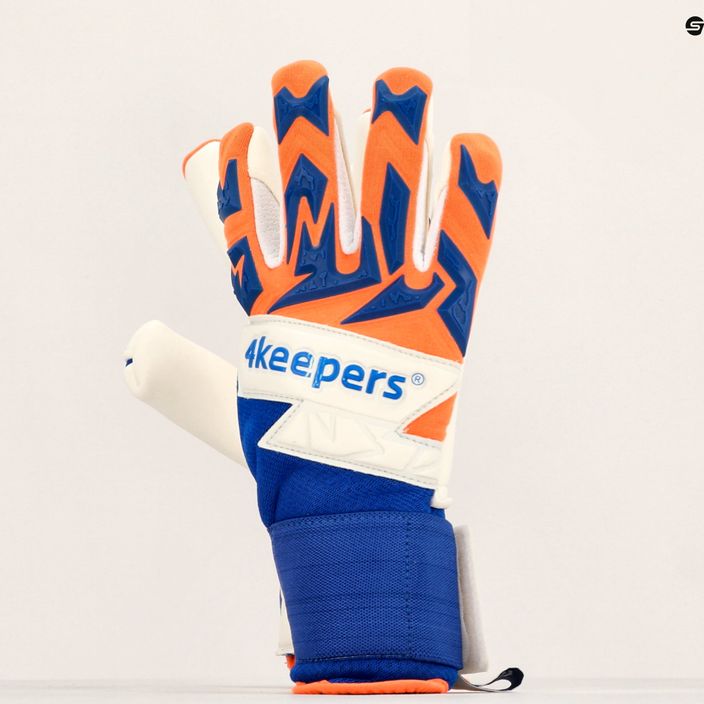 4Keepers Equip Puesta Nc синьо-оранжеви вратарски ръкавици EQUIPPUNC 8