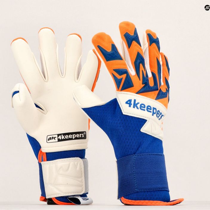 4Keepers Equip Puesta Nc Jr детски вратарски ръкавици синьо и оранжево EQUIPPUNCJR 8