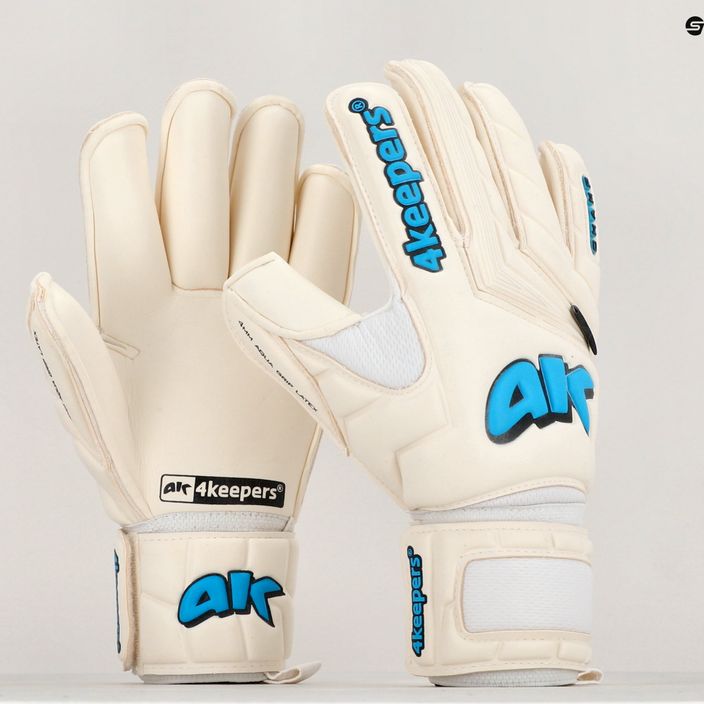 4Keepers Champ Aqua V Rf вратарски ръкавици в бяло и синьо 11