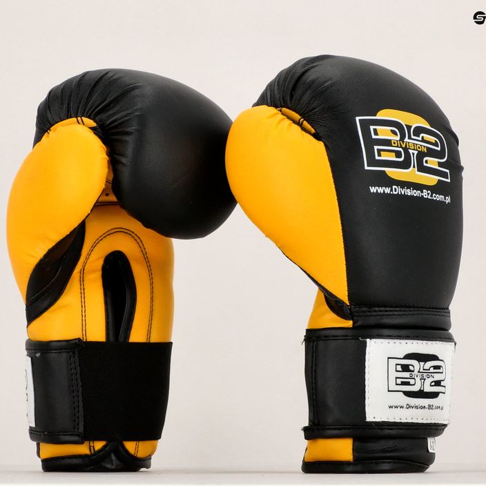 Боксови ръкавици Division B-2 черно-жълти DIV-TG01 7