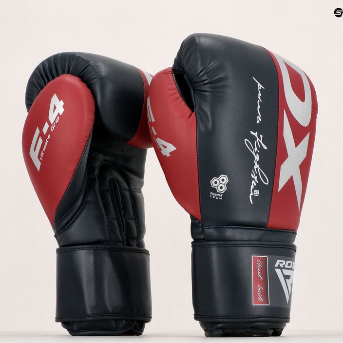 RDX REX F4 черни/червени боксови ръкавици BGR-F4MU-10OZ 8