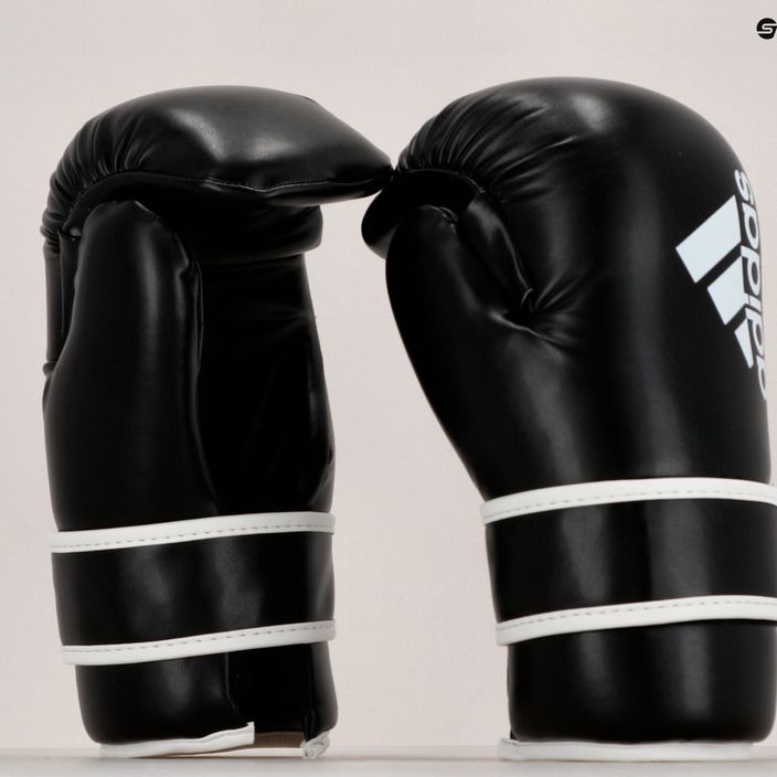 Adidas Point Fight Боксови ръкавици Adikbpf100 черно и бяло ADIKBPF100 8