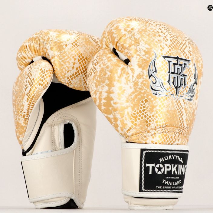Top King Muay Thai Super Star Air боксови ръкавици бели TKBGSS 6