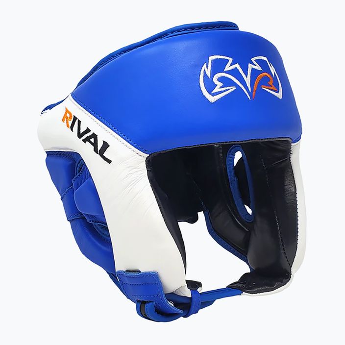 Rival Аматьорска състезателна боксова каска за глава синьо/бяло 6