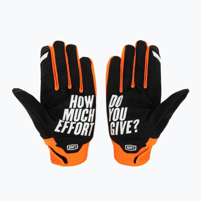 Мъжки ръкавици за колоездене 100% Brisker orange 10003 2