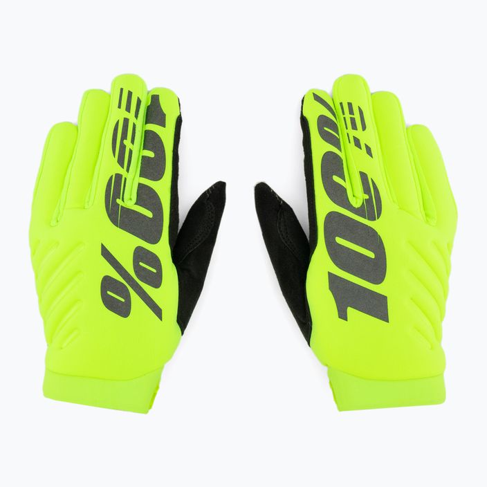Мъжки ръкавици за колоездене 100% Brisker yellow 10003 3