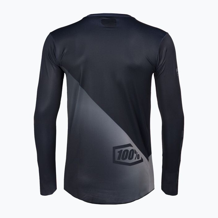 Мъжко колоездачно тениско 100% R-Core X LS black-grey STO-40000-00000 2