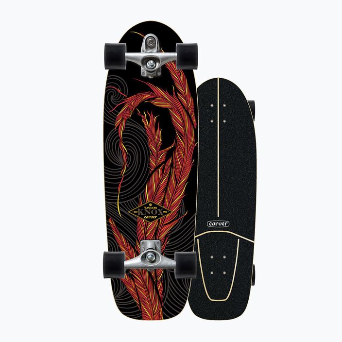 Surfskate скейтборд Carver C7 Raw 31.25" Knox Phoenix 2022 Цялостно черно и червено C1013011133 8