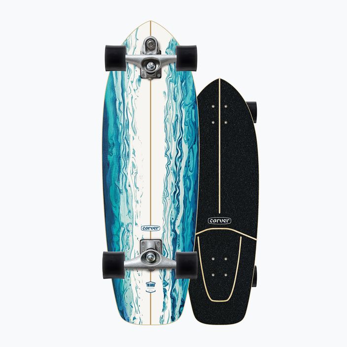 Surfskate скейтборд Carver C7 Raw 31" Resin 2022 Complete blue and white C1013011135 8