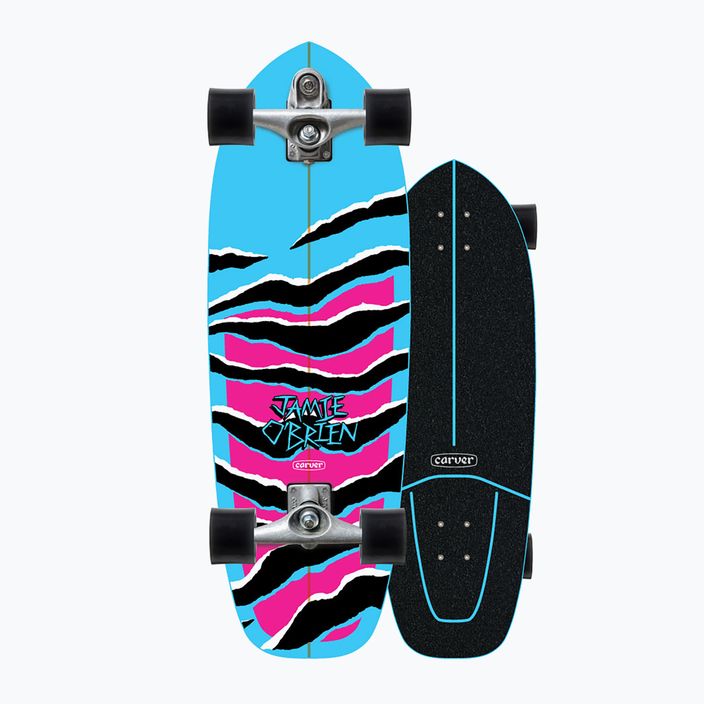 Surfskate скейтборд Carver C7 Raw 31" JOB Blue Tiger 2022 Комплект синьо и розово C1013011140 8
