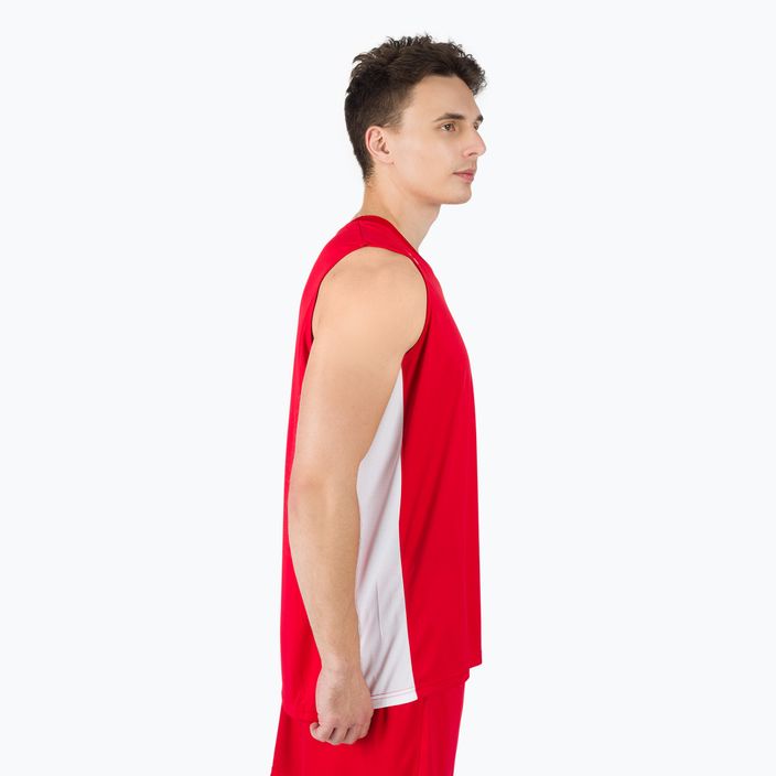 Мъжк тениска за баскетбол Joma Cancha III червено/бяло 101573.602 2