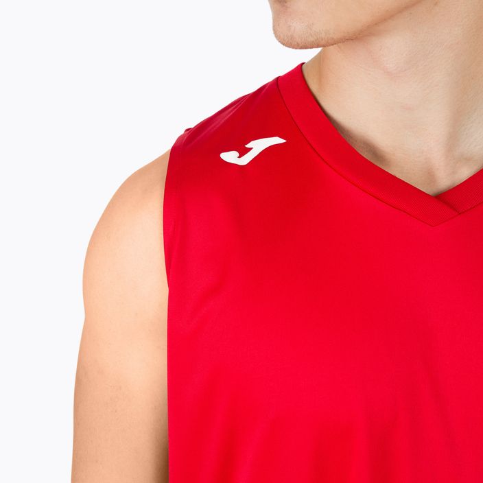 Мъжк тениска за баскетбол Joma Cancha III червено/бяло 101573.602 4