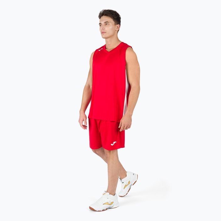 Мъжк тениска за баскетбол Joma Cancha III червено/бяло 101573.602 5