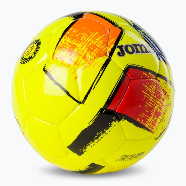 Joma Dali II флуор жълт футболен размер 5 2